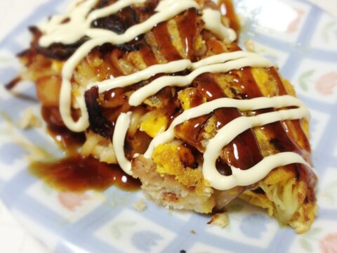 小麦粉なし！もち粉で焼きそばお好み焼き